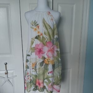 Tommy Bahama White and Pink Floral Dress